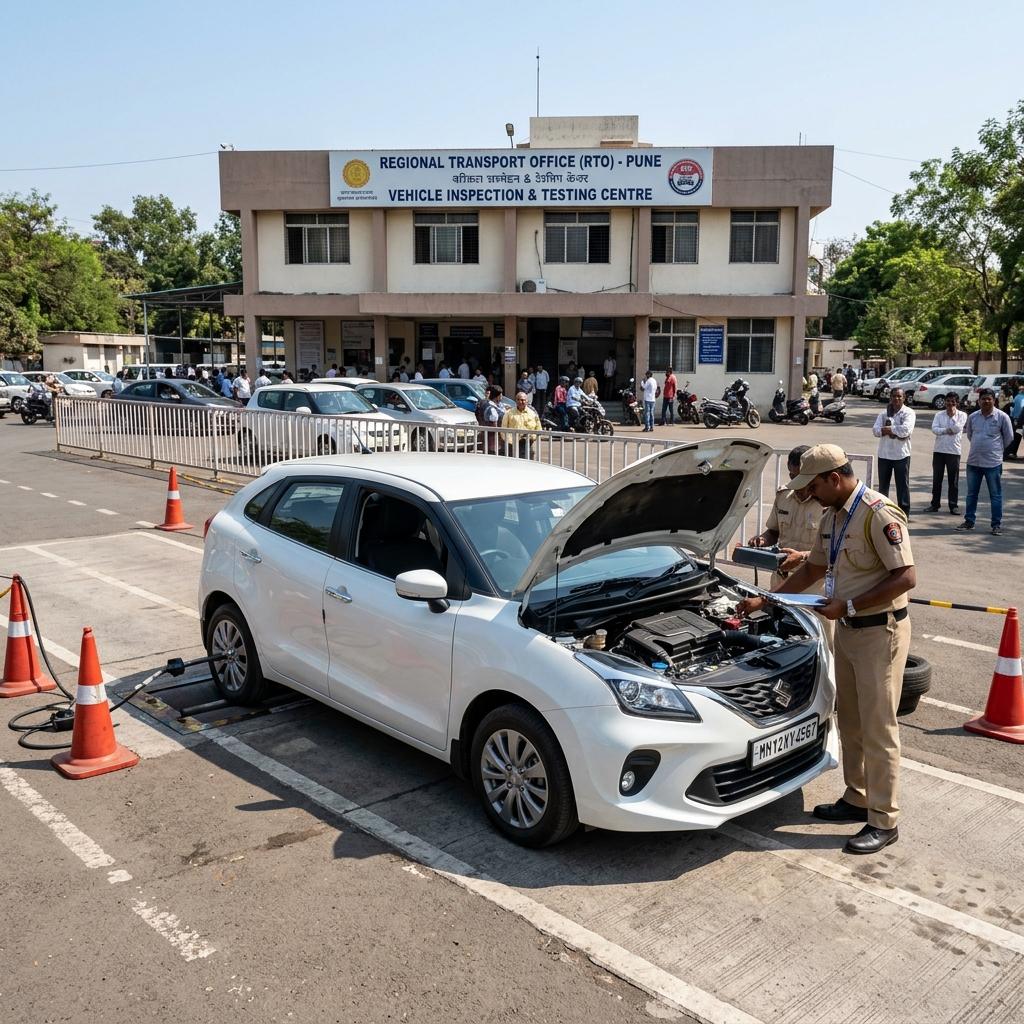 RTO Vehicle Safety Fitness Passing Inspection MH04 Thane - Sai Darbar Motor Training School